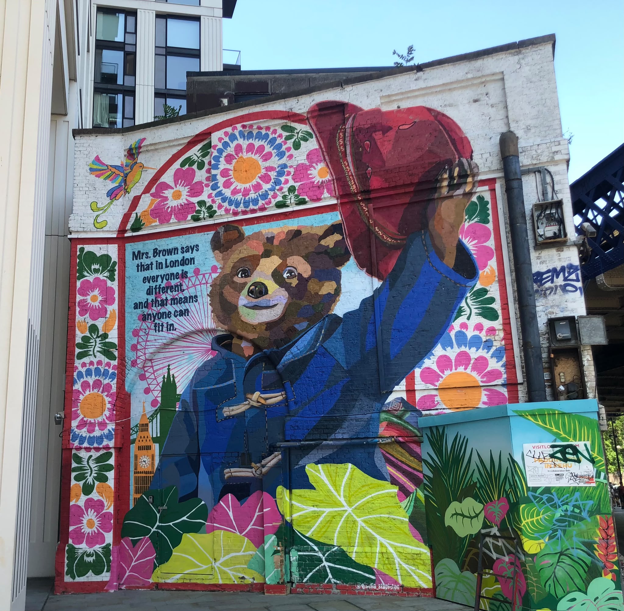 Paddington Bear mural London street art