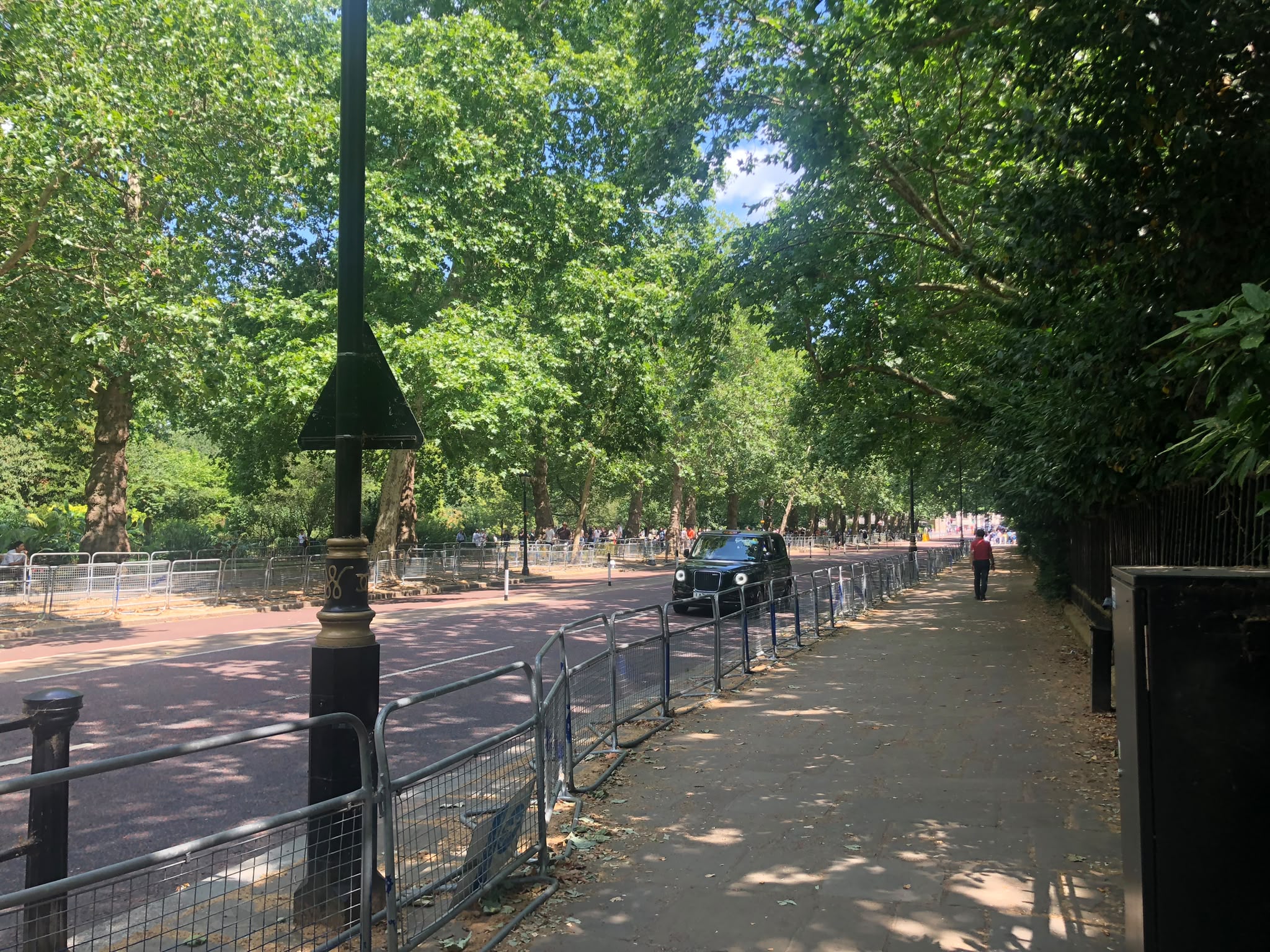 St James's Park London with black cab on The Mall